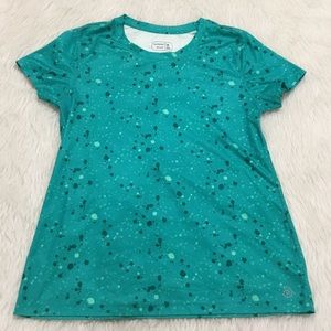 Be inspired women’s green fitness workout shirt size medium